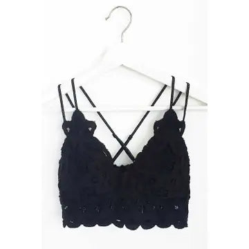 Lace Cami Bralette - Black