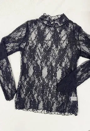 Floral Lace Top - Black